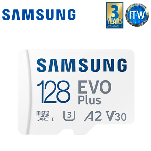 [MB-MC128KA/APC] Samsung EVO Plus 128GB V5 NAND Class 10 microSD Card w/ Adapter (MB-MC128KA/APC)