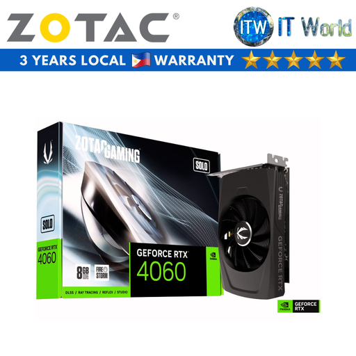 [ZT-D40600G-10L] ITW | Zotac Gaming Geforce RTX 4060 8GB GDDR6 Solo Graphics Card (ZT-D40600G-10L)