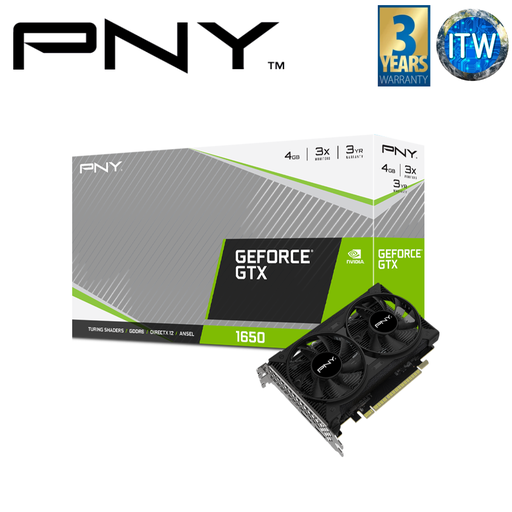 [VCG16504D6DFPPB1] PNY GeForce GTX 1650 4GB GDDR6 Graphic Card (VCG16504D6DFPPB1)