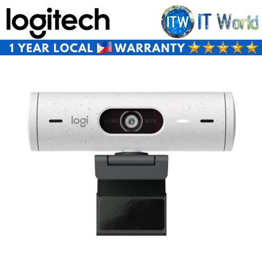 [Logitech Brio 500 OFFWHITE] Logitech Brio 500 FHD 1080p webcam w/ Light Correction and Auto-Framing (Graphite/Off-White) (Off-White)