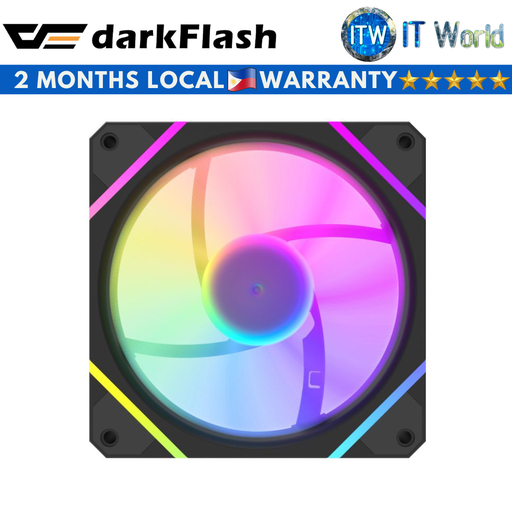 [Darkflash DM12F Single Fan Black] Darkflash DM12F ARGB Single Cooling Fan (Black) (Black)