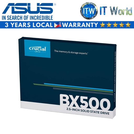 [CT500BX500SSD1] ITW | Crucial BX500 500GB 3D NAND SATA 2.5-inch Internal SSD (CT500BX500SSD1)