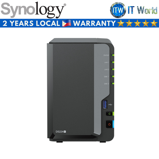 [DS224+] Synology DiskStation DS224+ Compact 2-Bays Desktop Network Attached Storage (NAS) (DS224+) (DS224+)