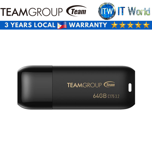 [TC175364GB01] Teamgroup C175 64GB USB 3.2 Gen 1 Flash Drive, Speed Up to 100MB/s (TC175364GB01)