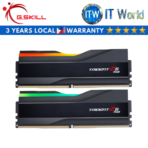 [F5-6000J3636F32GX2-TZ5RK] G.Skill Trident Z5 RGB 64GB (32GBx2) DDR5-6000 CL36 Desktop Memory (F5-6000J3636F32GX2-TZ5RK)