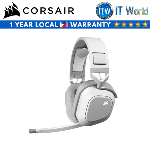 [CA-9011296-AP] Corsair HS80 Max Wireless Gaming Headset (Steel Gray/White) (White) (White)