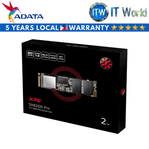 [XPG SX8200 2TB Pro] ADATA XPG SX200 Pro 2TB PCIe Gen3x4 M.2 2280 Internal SSD (Black, 2TB)
