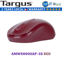 Targus W600 Wireless Optical Mouse (Black/White/Red/Blue/Zephy Pink/Blue Heaven/Quarry Gray/Granite Green)