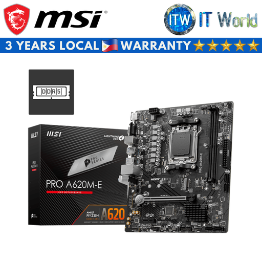 [MSI Pro A620M-E] MSI Pro A620M-E microATX AM5 DDR5 Motherboard