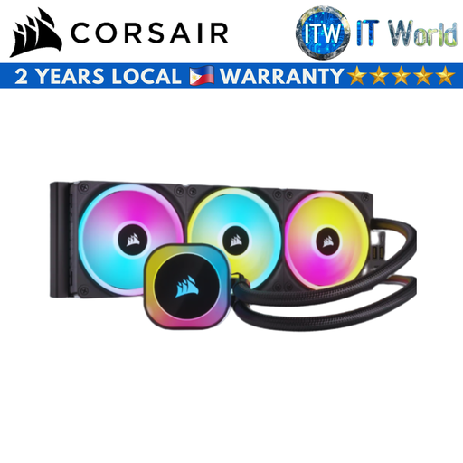 [CS-CW-9061003-WW] Corsair iCUE Link H150i RGB AIO 360mm Radiator Liquid CPU Cooler (Black/White) (Black) (Black)
