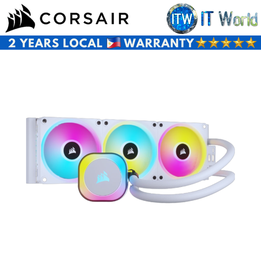 [CS-CW-9061006-WW] Corsair iCUE Link H150i RGB AIO 360mm Radiator Liquid CPU Cooler (Black/White) (White) (White)