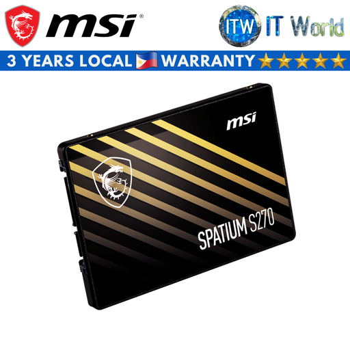 [MSI Spatium S270 480GB] MSI Spatium S270 SATA 2.5&quot; 480GB 3D NAND Internal Solid-State Drive