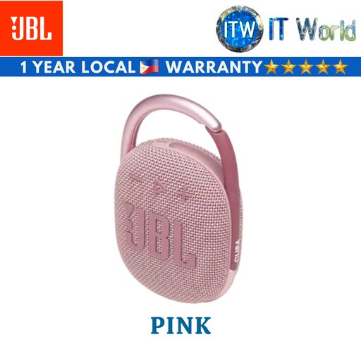 [HARMAN JBL CLIP 4 PINK] JBL Clip 4 Ultra-Portable Waterproof Speaker (Pink) (Pink)
