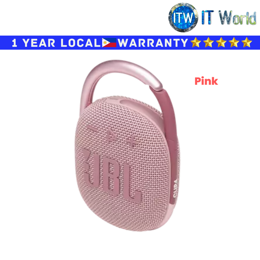 [HARMAN JBL CLIP 4 PINK] JBL Harman Bluetooth Speaker Clip 4 Portable Waterproof (Pink) (Pink)