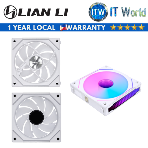 [RSLIN120-1W] Lian Li Uni Fan SL-Infinity Reverse Blade ARGB 120mm Fluid Dynamic Bearing Single Fan (White) (White)