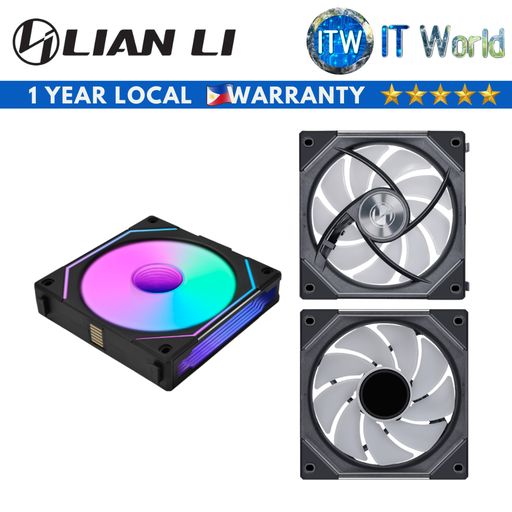 [RSLIN120-1B] Lian Li Uni Fan SL-Infinity Reverse Blade ARGB 120mm Fluid Dynamic Bearing Single Fan (Black) (Black)