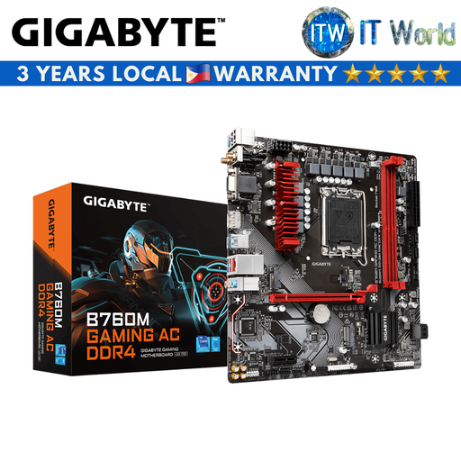 [GA-B760M-GAMING-AC-DDR4] Gigabyte B760M Gaming AC Micro ATX LGA1700 DDR4 Motherboard