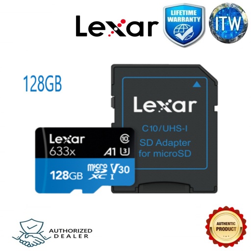 [LSDMI128BB633A] Lexar High-Performance 128GB 633x microSDHC/microSDXC UHS-I Cards (128GB)