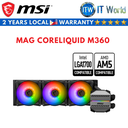 MSI Mag Coreliquid M360 Aluminum Two Ball Bearing ARGB Liquid Cooler (MAG CORELIQUID M360)