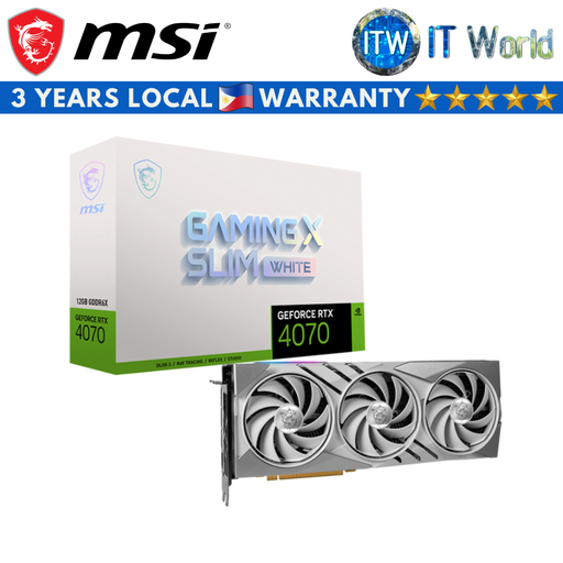 [RTX 4070 GAMING X SLIM WHITE 12G] MSI Geforce RTX 4070 Gaming X Slim White 12GB GDDR6X Graphic Card