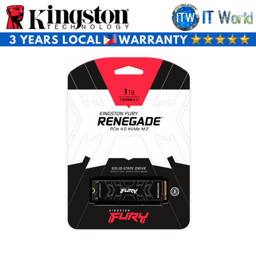 [SFYRS/1000G] Kingston Fury Renegade PCIe 4.0 NVMe M.2 2280 Internal SSD (1TB) (1TB)