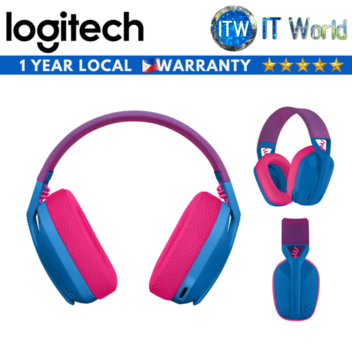 [G435 BLUE] Logitech G435 Lightspeed Wireless Bluetooth Gaming Headset (Black/Blue/White) (Blue)