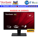 Viewsonic Monitor VA2215-H 22" 1920x1080 FHD / 100Hz / VA / 1ms MPRT