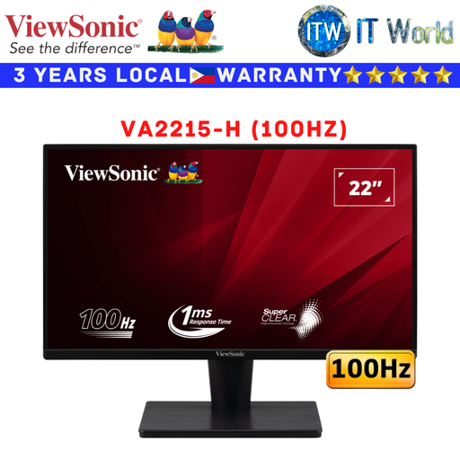 [VA2215-H (100hz)] Viewsonic Monitor VA2215-H 22&quot; 1920x1080 FHD / 100Hz / VA / 1ms MPRT (100Hz)