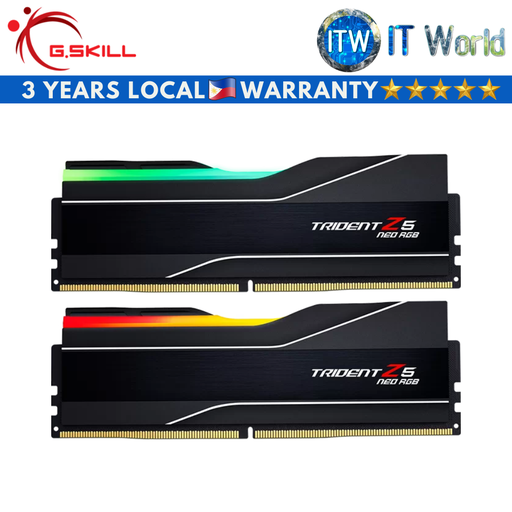 [F5-6400J3239G16GX2-TZ5NR] G.Skill Trident Z5 Neo RGB 32GB (2x16GB) DDR5-6400 CL32 Desktop Memory (F5-6400J3239G16GX2-TZ5NR)