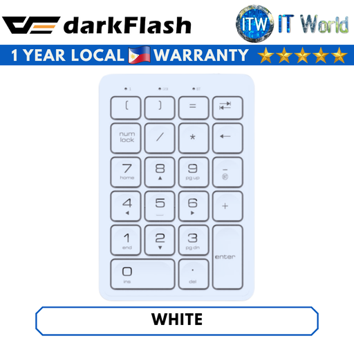 [DF N58-White] Darkflash N58 Bluetooth Digital Number Keypad (White) (White)