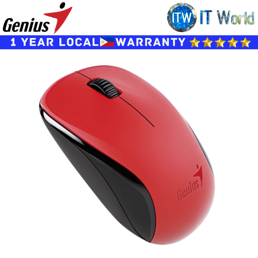 [GEN31030027403 Red] Genius Wireless Mouse NX-7000 2.4Ghz 1200dpi BlueEye (Red) (Red)