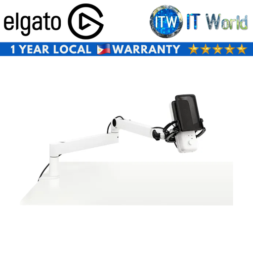 [EL-10AAN9911] Elgato Wave Mic Arm LP White Edition Desk Mount