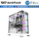 Darkflash DS900 Tempered Glass ATX PC Gaming Case (White)