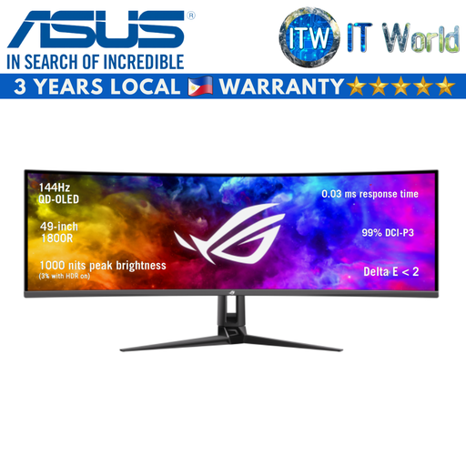 [PG49WCD] ASUS ROG Swift OLED PG49WCD - 49&quot; (5120 x 1440) / 144Hz / OLED / 0.03ms (GTG) / 1000R Curved Gaming Monitor