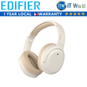 Edifier W820NB Plus | Active Noise Cancelling Bluetooth Stereo Headphones (Black | Ivory) (Ivory)