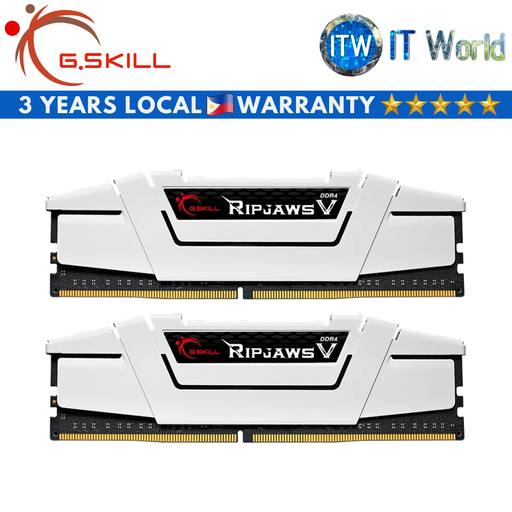 [F4-3600C18D-32GVW] G.Skill Ripjaws V 32GB(2x16GB) DDR4-3600 CL18 1.35V Desktop Memory (F4-3600C18D-32GVW)