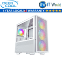 Deepcool CH560 High Airflow Tempered Glass PC Case (White)