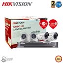 Hikvision 4 Channel DVR, 2X Dome, 2X Bullet Camera Bundles (TVI-4CH2D2B-2MP)