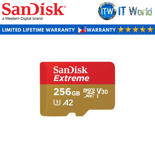[SDSQXAV-256G-GN6MN] SanDisk Extreme microSDXC Memory Card (64GB | 128GB | 256GB | 512GB | 1TB) (256GB) (256GB)