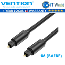 Vention Optical Fiber Audio Cable Black (1M)