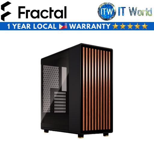 [FD-C-NOR1C-02] Fractal Design North ATX Tempered Glass Gaming PC Case (Charcoal Black TG Dark/Chalk White TG Clear) (Charcoal BlackTGDark)