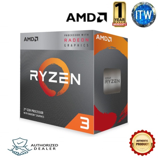 [RYZEN 3 3200G 4-Core] AMD Ryzen™ 3 3200G 4-Core Unlocked Desktop Processor with AMD Radeon™ Vega 8 Graphics