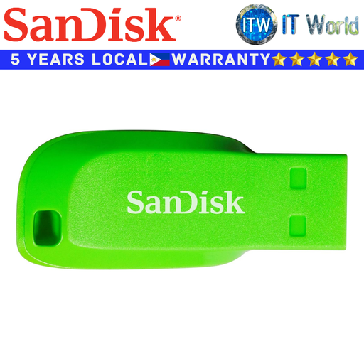 [SDCZ50C-032G-B35GE] SanDisk Flash Drive 32GB Cruzer Blade USB 2.0 Micro B (Green) (Green)