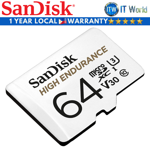 [SDSQQNR-064G-GN6IA] SanDisk SD Card Memory Card High Endurance microSDXC Memory 64GB (SDSQQNR-064G-GN6IA) (64GB)