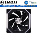 Lian Li Uni Fan SL120 V2 Reverse Blade 120mm Fluid Dynamic Bearing Single Fan (Black | White)