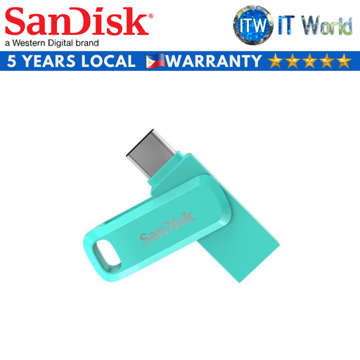 [SDDDC3-064G-G46G] SanDisk 64GB Ultra Dual Drive Go USB Type-C Flash Drive (Black | Peach | Navy Blue | Green) (Green) (Green)