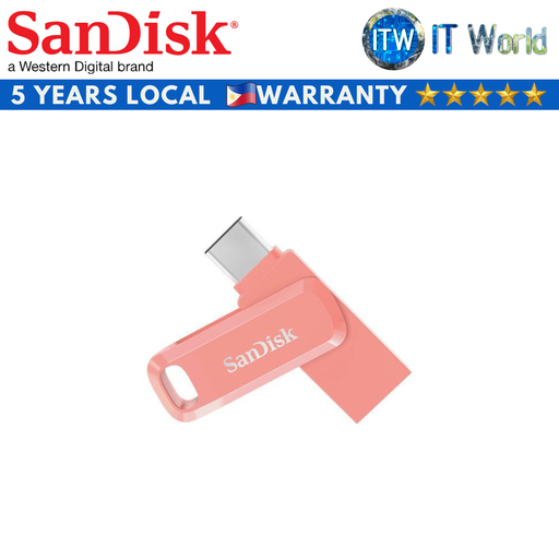 [SDDDC3-064G-G46PC] SanDisk 64GB Ultra Dual Drive Go USB Type-C Flash Drive (Black | Peach | Navy Blue | Green) (Peach) (Peach)
