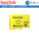 SanDisk and Nintendo Cobranded microSDXC, SQXAO, 256GB Memory Card (SDSQXAO-256G-GN3ZN)