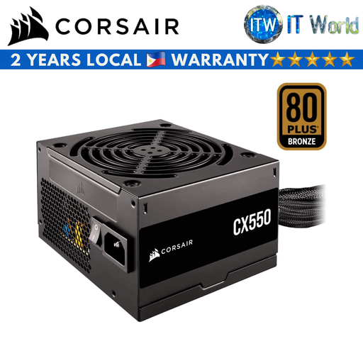 [CS-CP-9020277-NA] Corsair CX550 550W 80+ Bronze Non-Modular Power Supply Unit (CS-CP-9020277-NA) (CX550)