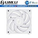 Lian Li Uni Fan P28 120mm Fluid Dynamic Bearing Single Fan (Black | White)